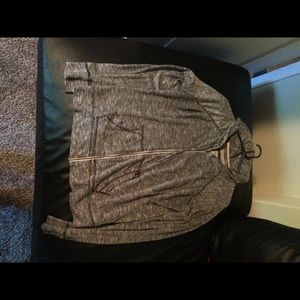mossimo zip up sweat shirt size l